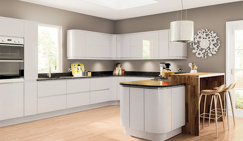 Pronto Light Grey Gloss Lacarre Kitchen