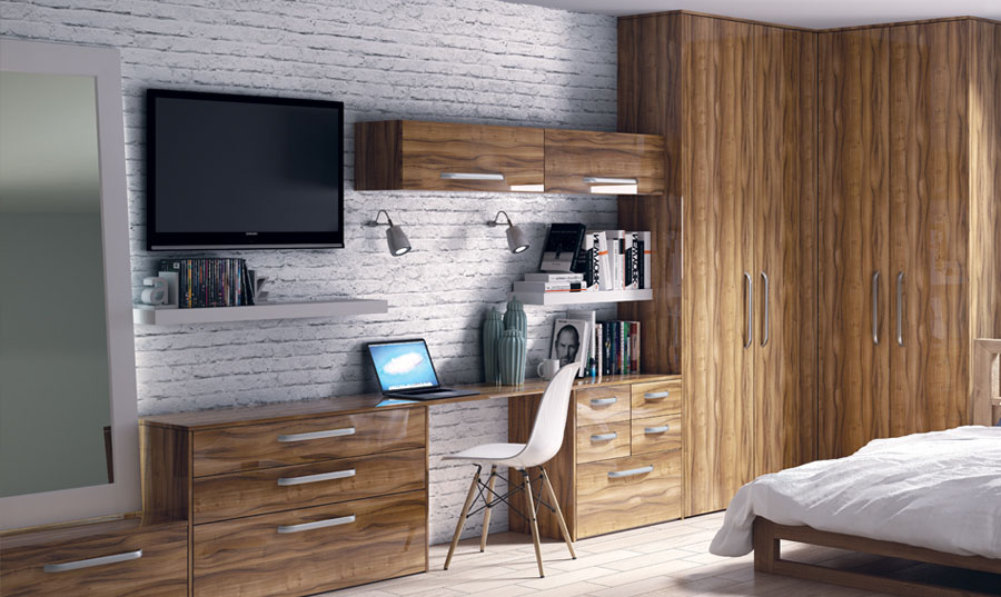 Zurfiz Ultragloss Noce Marino High Gloss Bedroom
