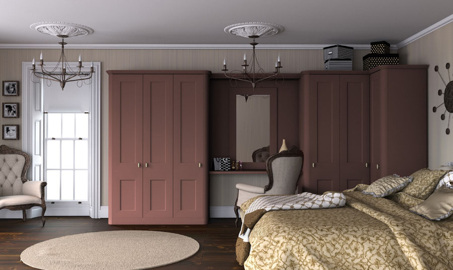 Bella Paintable Wardrobe Doors In Tuscan Red