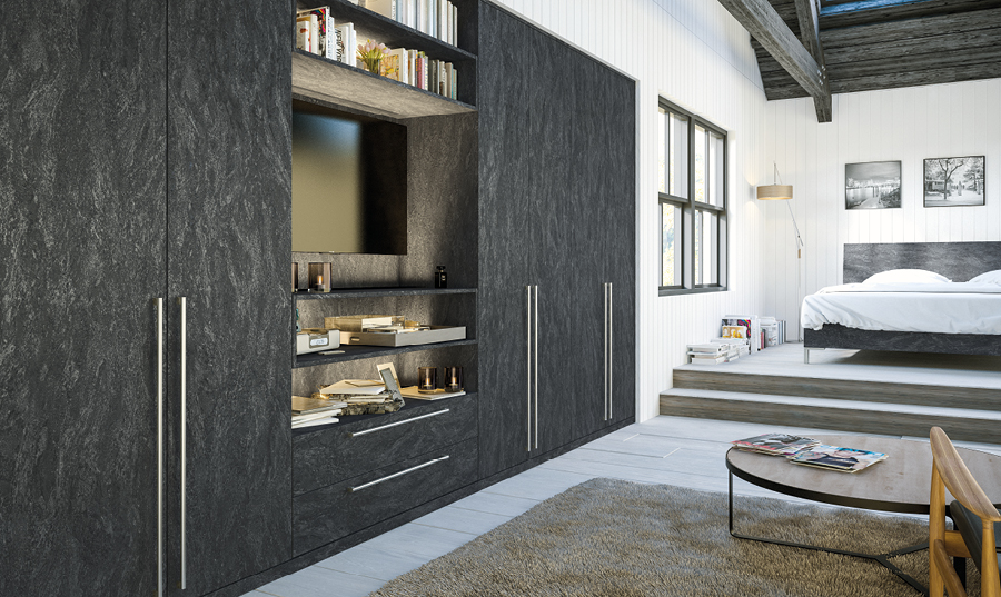 Zurfiz Evora Stone Graphite Bedroom